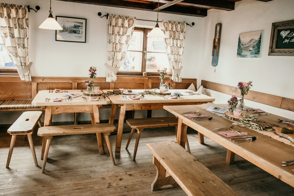 Tischdeko Tregler Alm