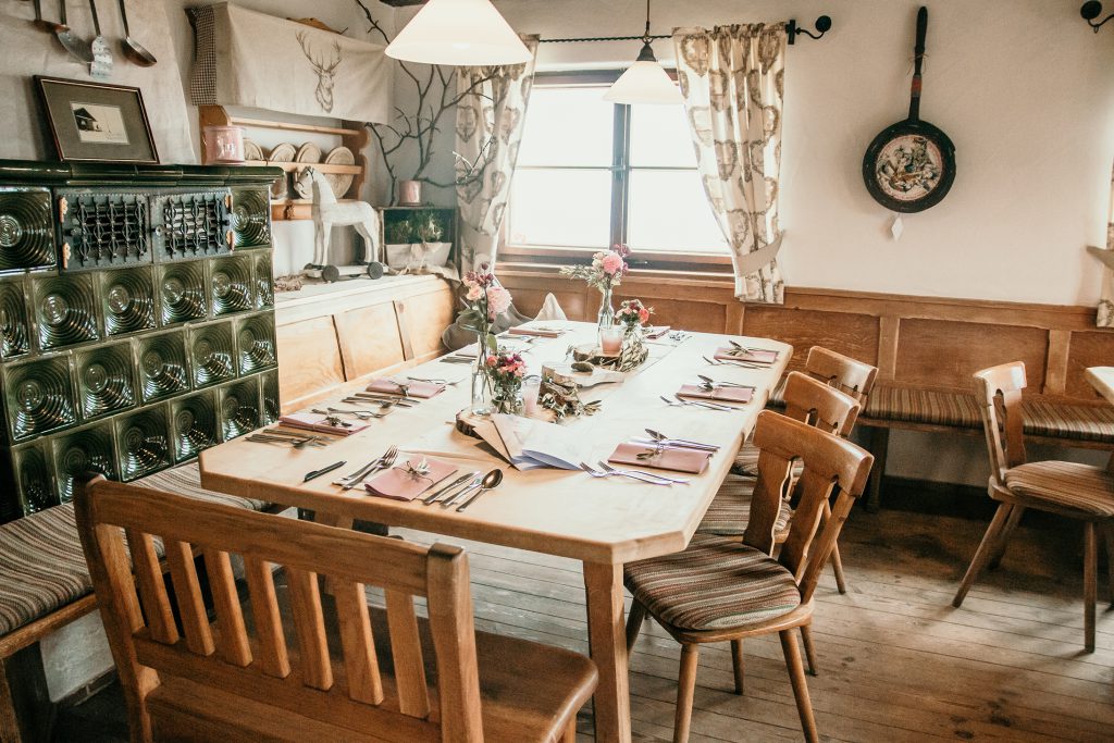 Tischdeko Tregler Alm