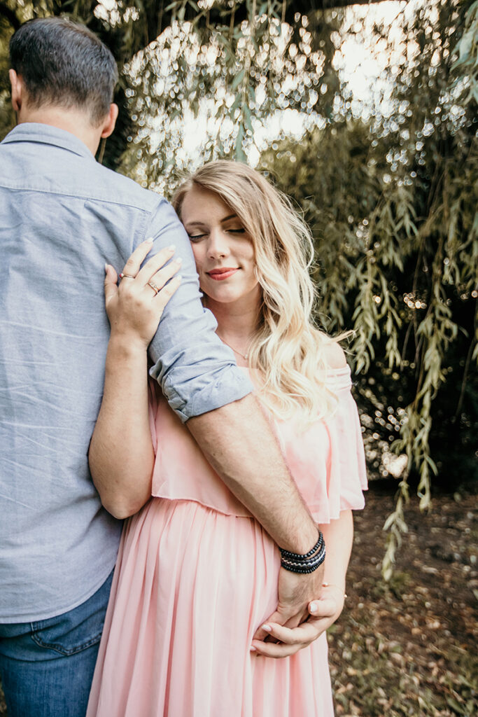 rosa verspieltes Babybauchkleid
